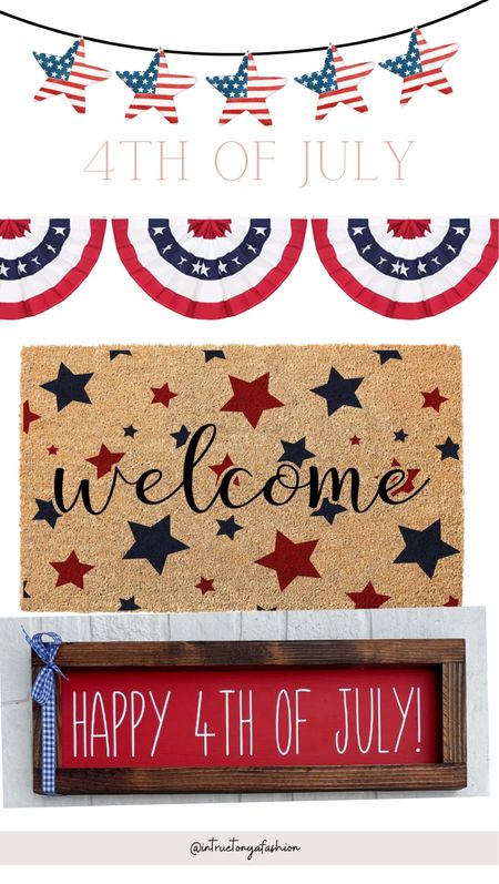 4th of July home decor from Etsy 


Etsy decor 
Patriotic decor
Red white and blue decor 
Door mat
Welcome door mat 
Star decor 
Tiered tray decor

#LTKSeasonal #LTKunder50 #LTKhome