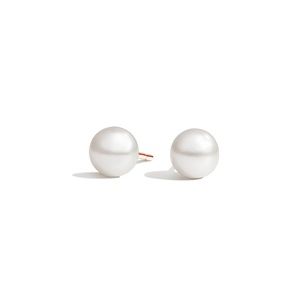 14K Rose Gold Premium Akoya Cultured Pearl Stud Earrings (5mm) | Brilliant Earth