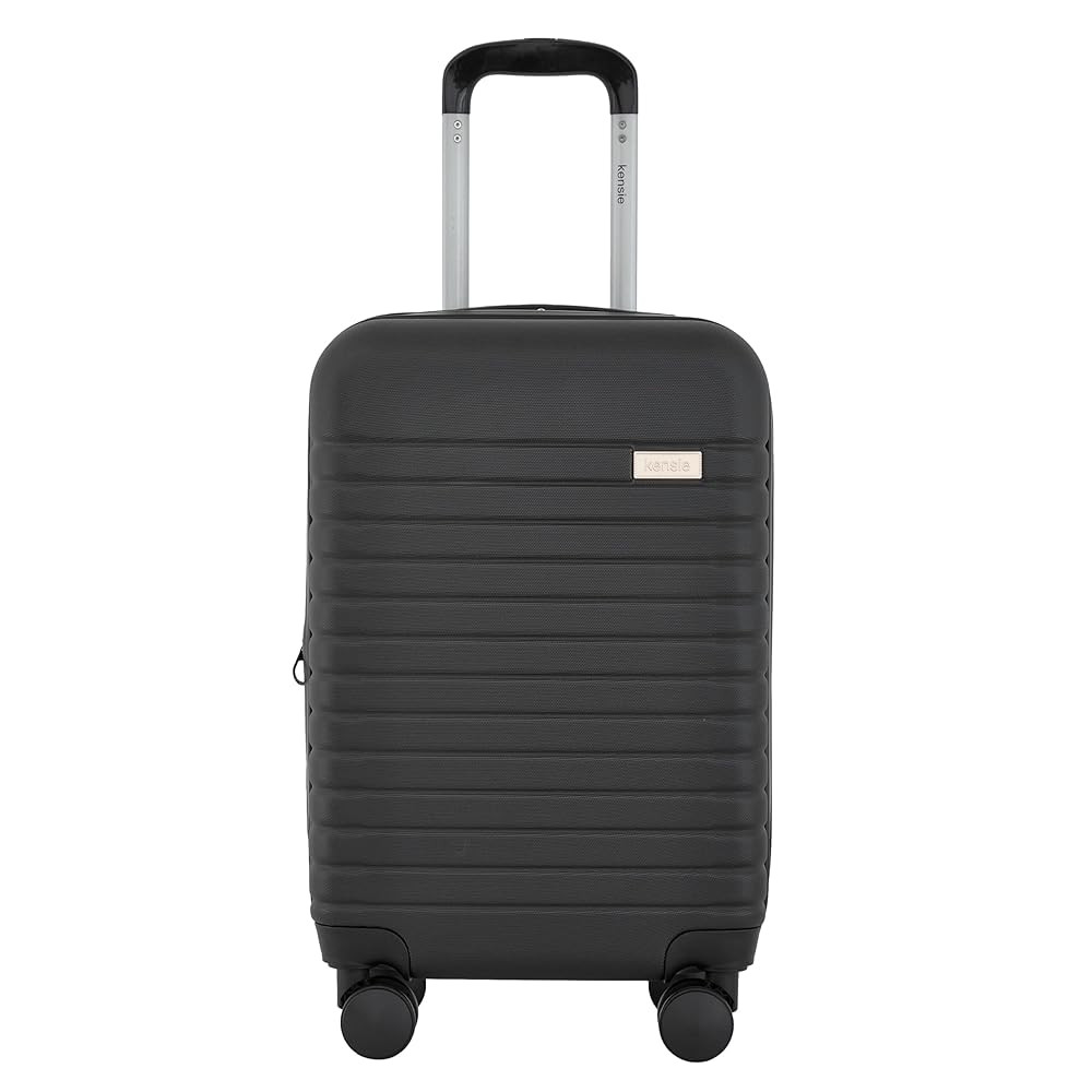 kensie 20" Graceful Hardside Carry-On Luggage, Black | Amazon (US)