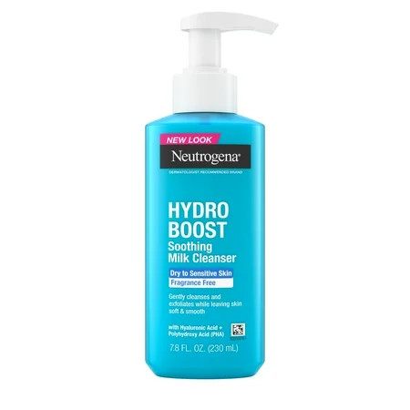 Neutrogena Hydro Boost Soothing Milk Facial Cleanser Hyaluronic Acid Face Wash 7.8 oz | Walmart (US)