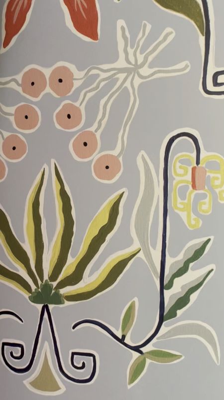 Urban Garden Prints 🩵💚🧡🩷 whimsical light and airy wallpaper! Paper is called Serendipity and I’m in LOVE!!!!! Pops of color. code REFRESH for 15% off. 

#LTKstyletip #LTKhome