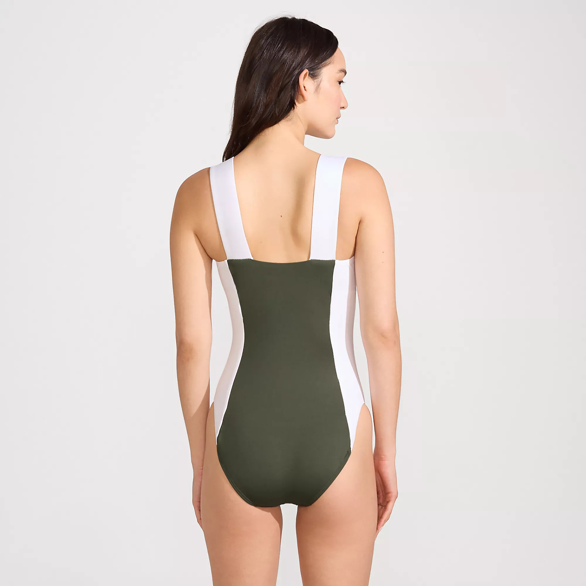 Women's Square Neck High Leg One Piece Swimsuit | Lands' End (US)