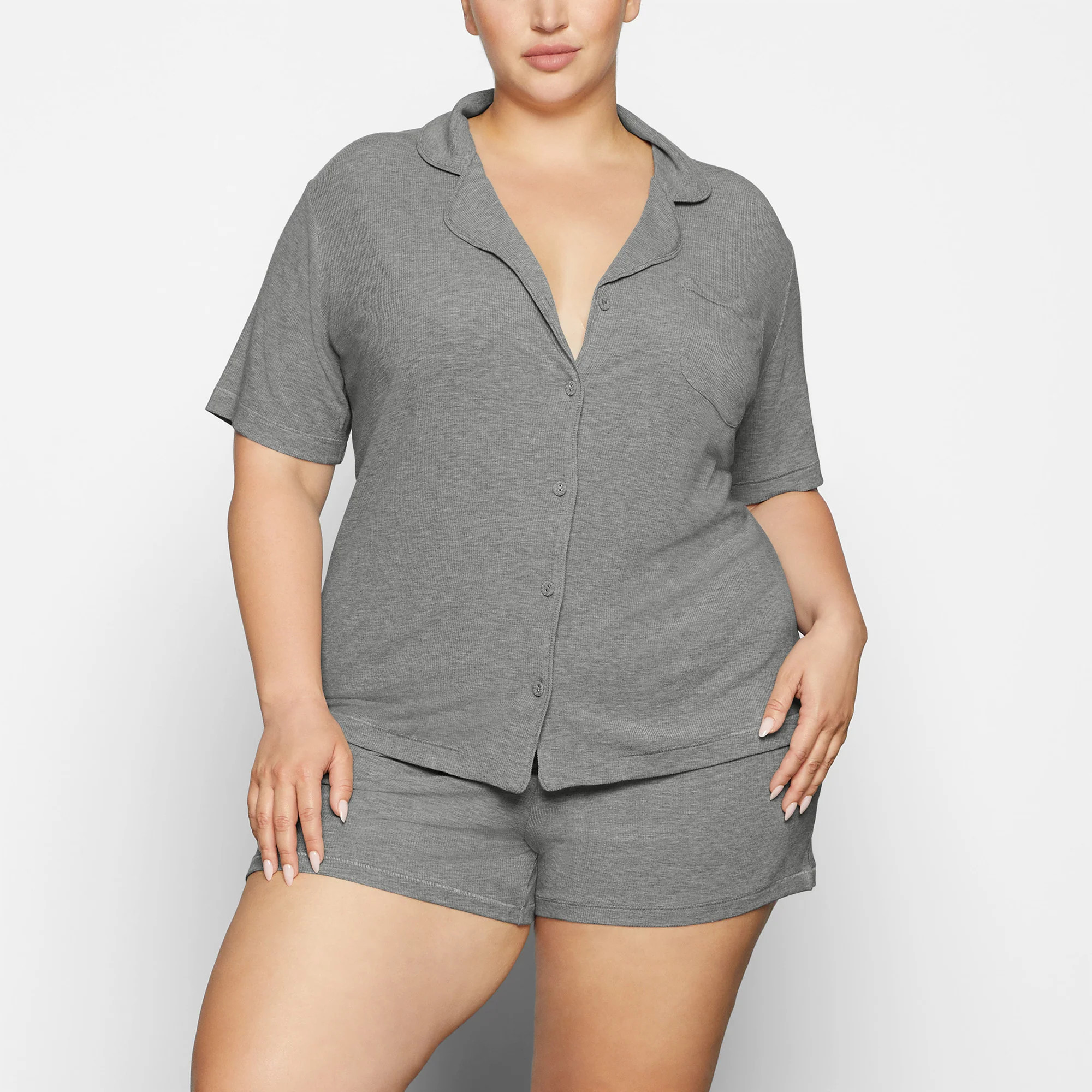 SKIMS Short Pajama Set | Grey | 3XL | Soft Lounge | SKIMS (US)