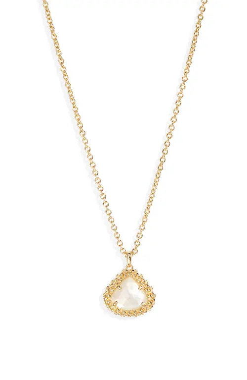 Kendra Scott Kendall Pendant Necklace in Gold Ivory Mother Of Pearl at Nordstrom | Nordstrom