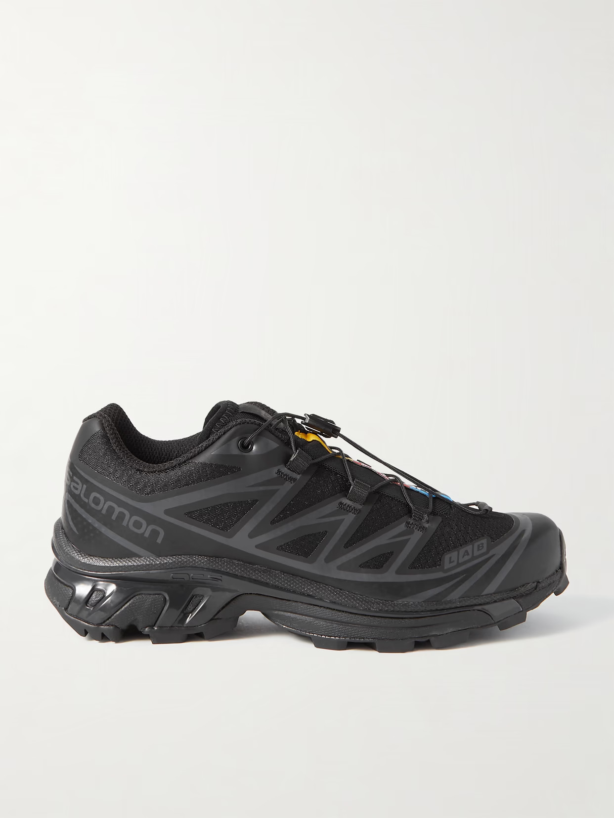 Salomon - Xt-6 Rubber-trimmed Mesh Sneakers - Black | NET-A-PORTER (US)
