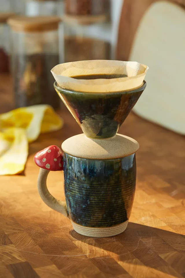 Mushroom Pour-Over Coffee Set | Urban Outfitters (US and RoW)