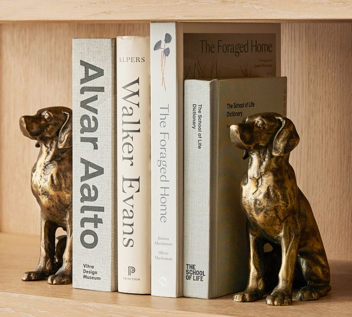 Labrador Bookends - Brass | Pottery Barn (US)