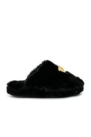 VERSACE Medusa Slippers in Nero | FWRD | FWRD 