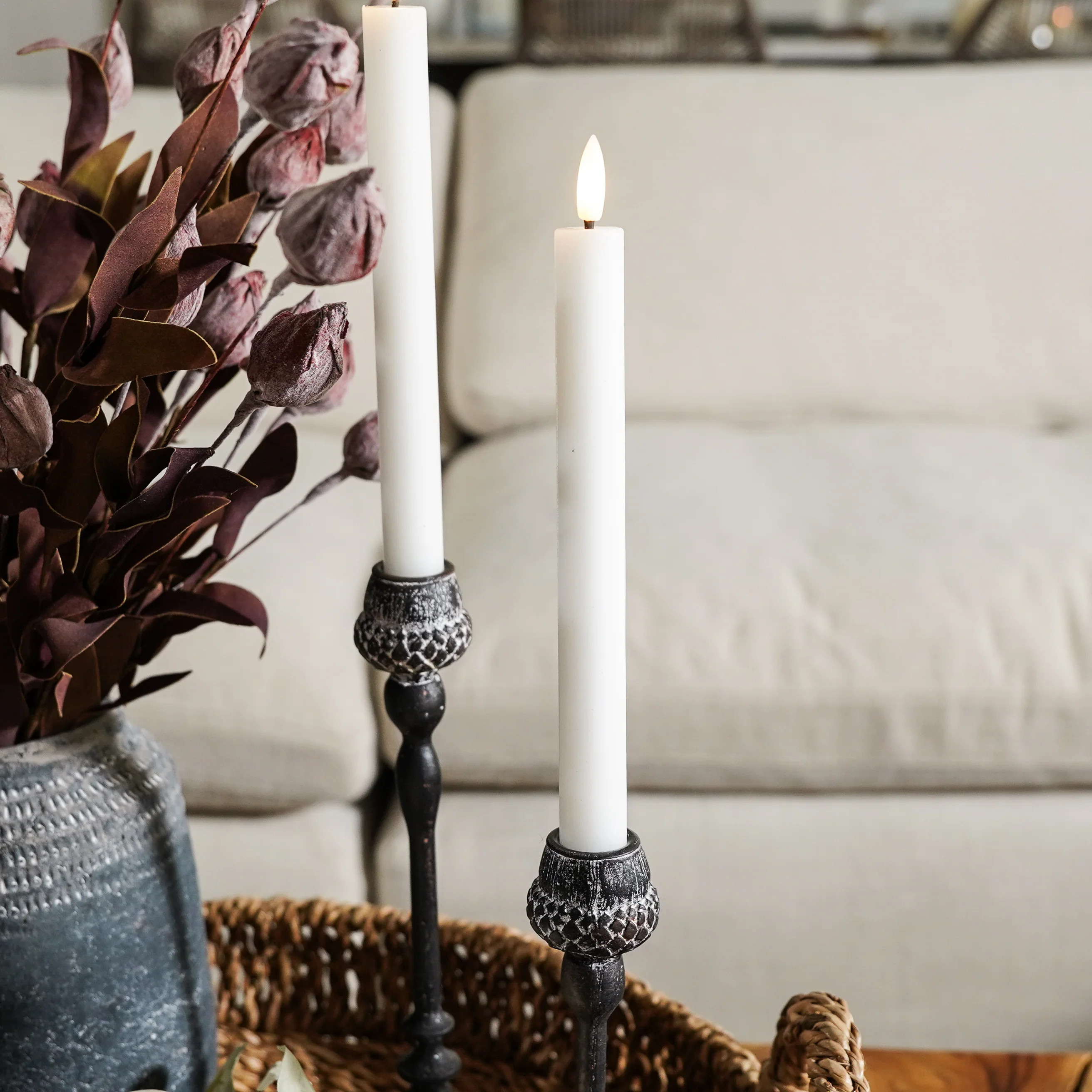 Flameless LED Taper Candles | Set of 2 | MJHome