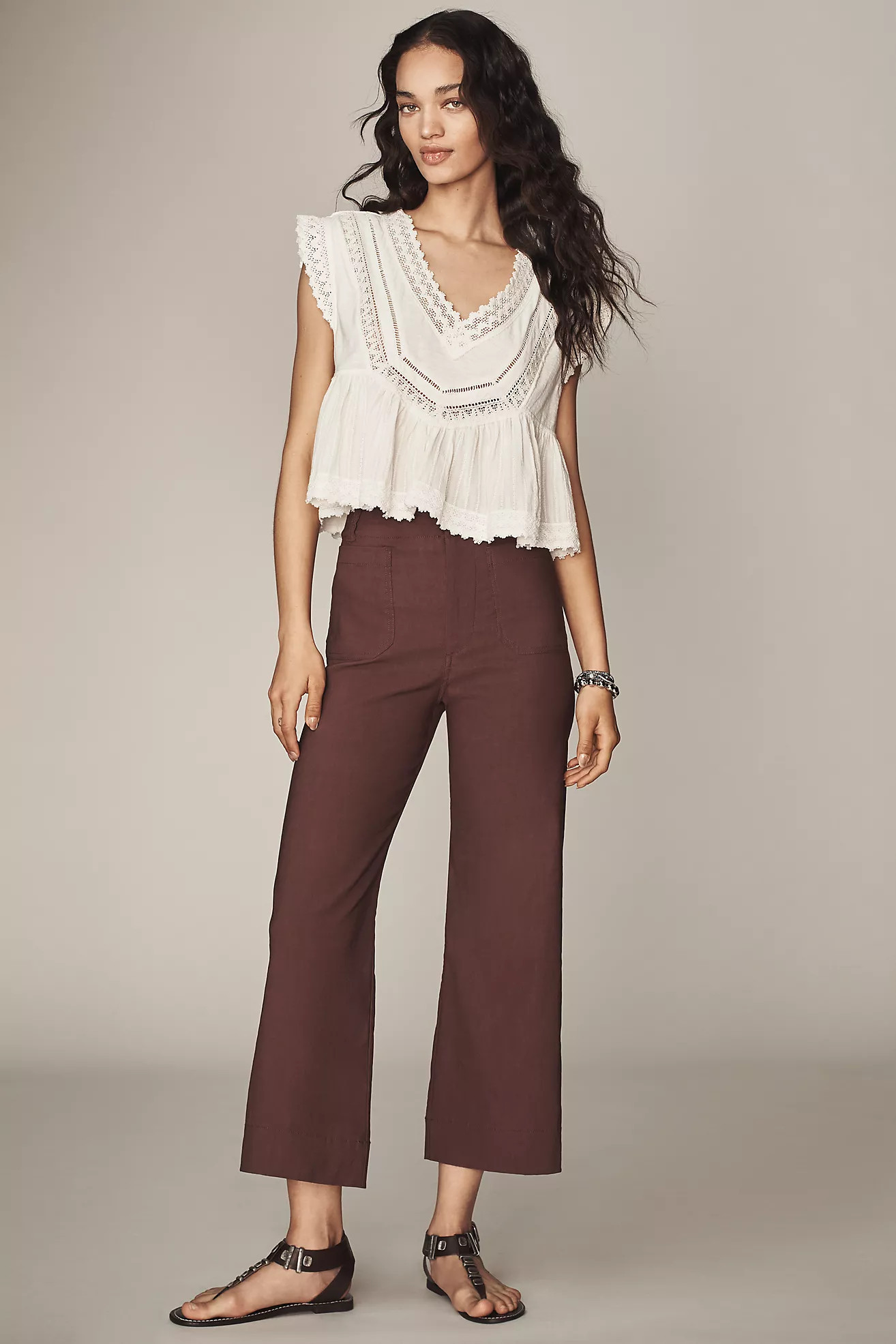 The Colette Cropped Wide-Leg Pants by Maeve: Magic Fabric Edition | Anthropologie (US)
