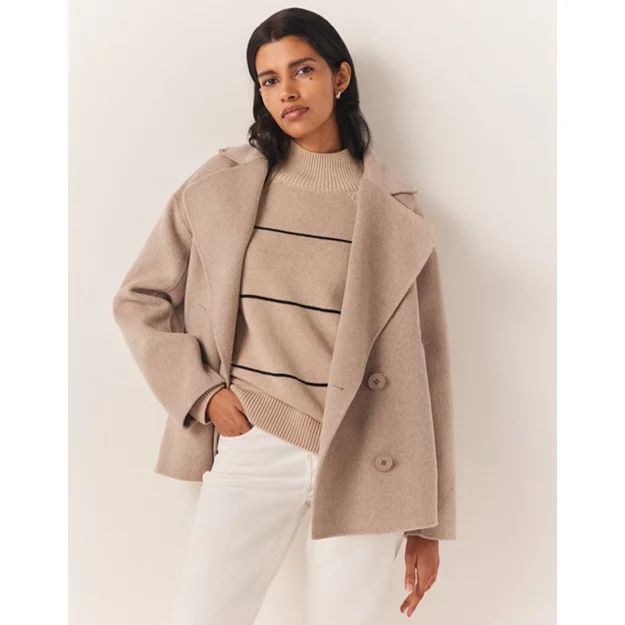 Wool Double Faced Cropped Jacket | The White Company (UK)