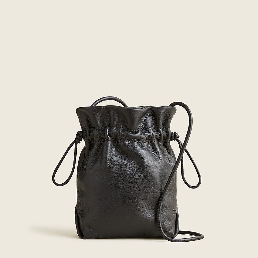 Lisbon drawstring bag in leather | J.Crew US