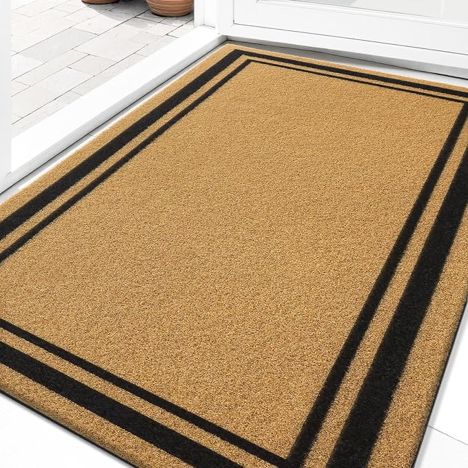 OLANLY Front Door Mat 30x17, Low Profile Doormat (Border) | Amazon (US)