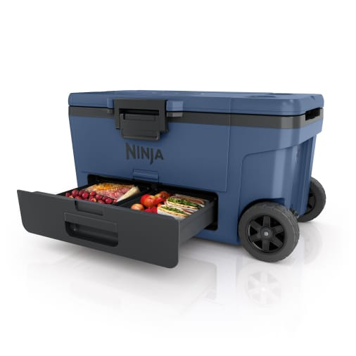 Ninja FrostVault™ 65qt Wheeled Cooler with Dry Zone (Lakeshore Blue) Coolers - Ninja | Ninja Kitchen