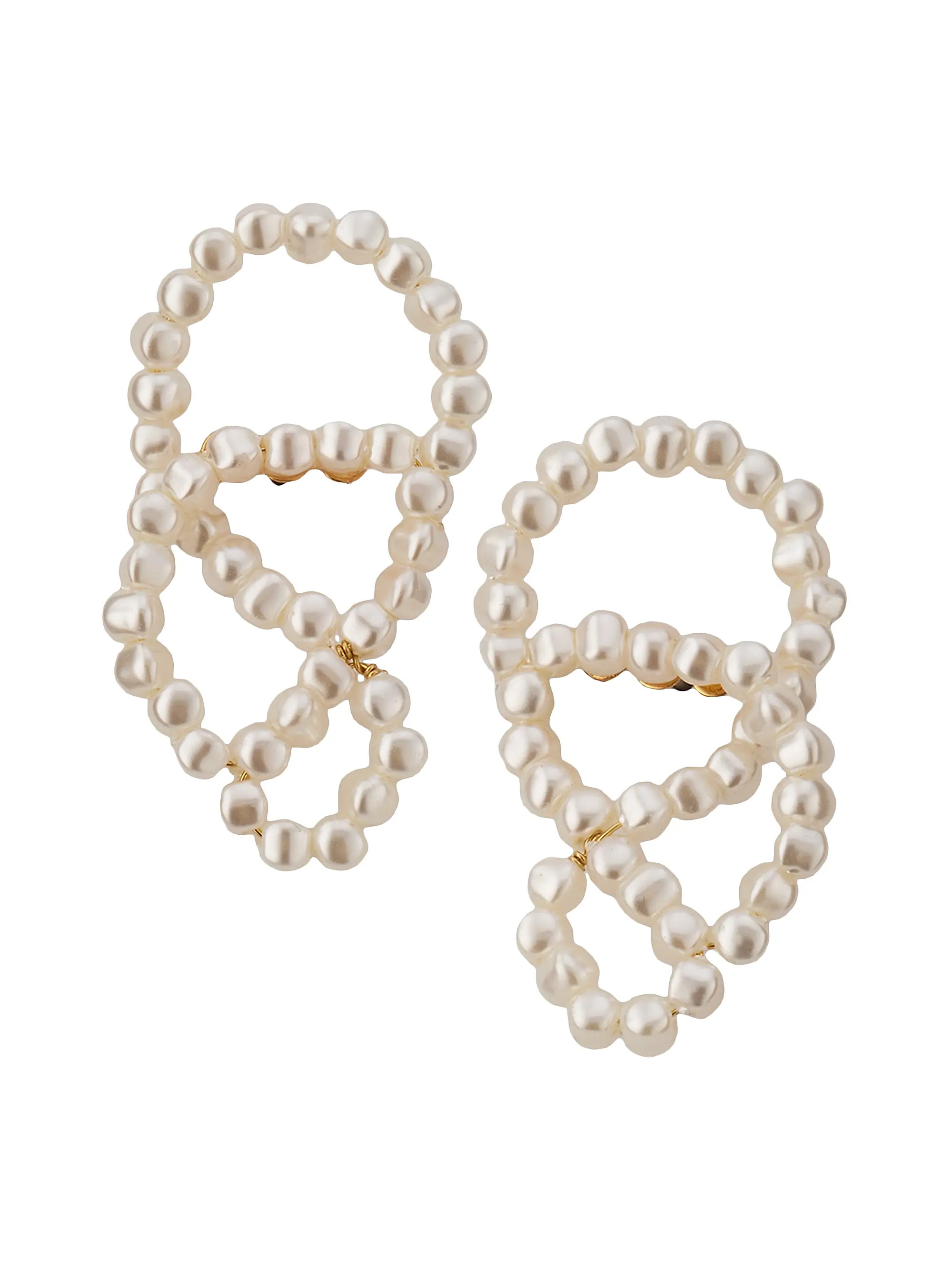 Imitation Pearl Loop Earrings | Saks Fifth Avenue