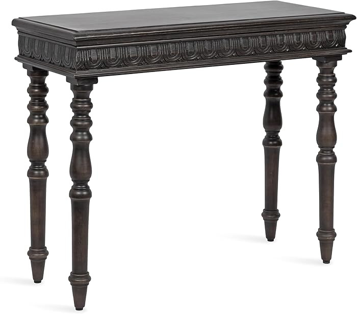 Kate and Laurel Patresa Traditional Carved Wood Console Table, 36 x 30 x 14, Dark Mocha, Decorati... | Amazon (US)