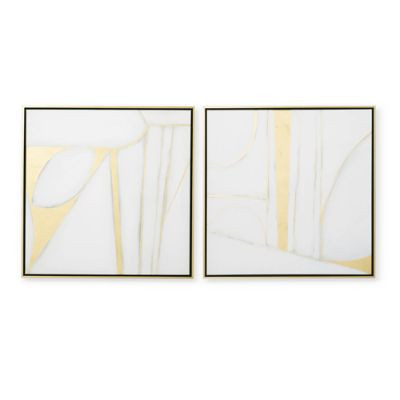 Glimpse of Gold Diptych with Hand-Embellished Gold Leaf & Museum-Quality Canvas | Frontgate