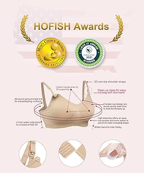 HOFISH 3PACK Full Bust Seamless Nursing Maternity Bras Bralette S-XXL with Extra Bra Extenders & ... | Amazon (US)
