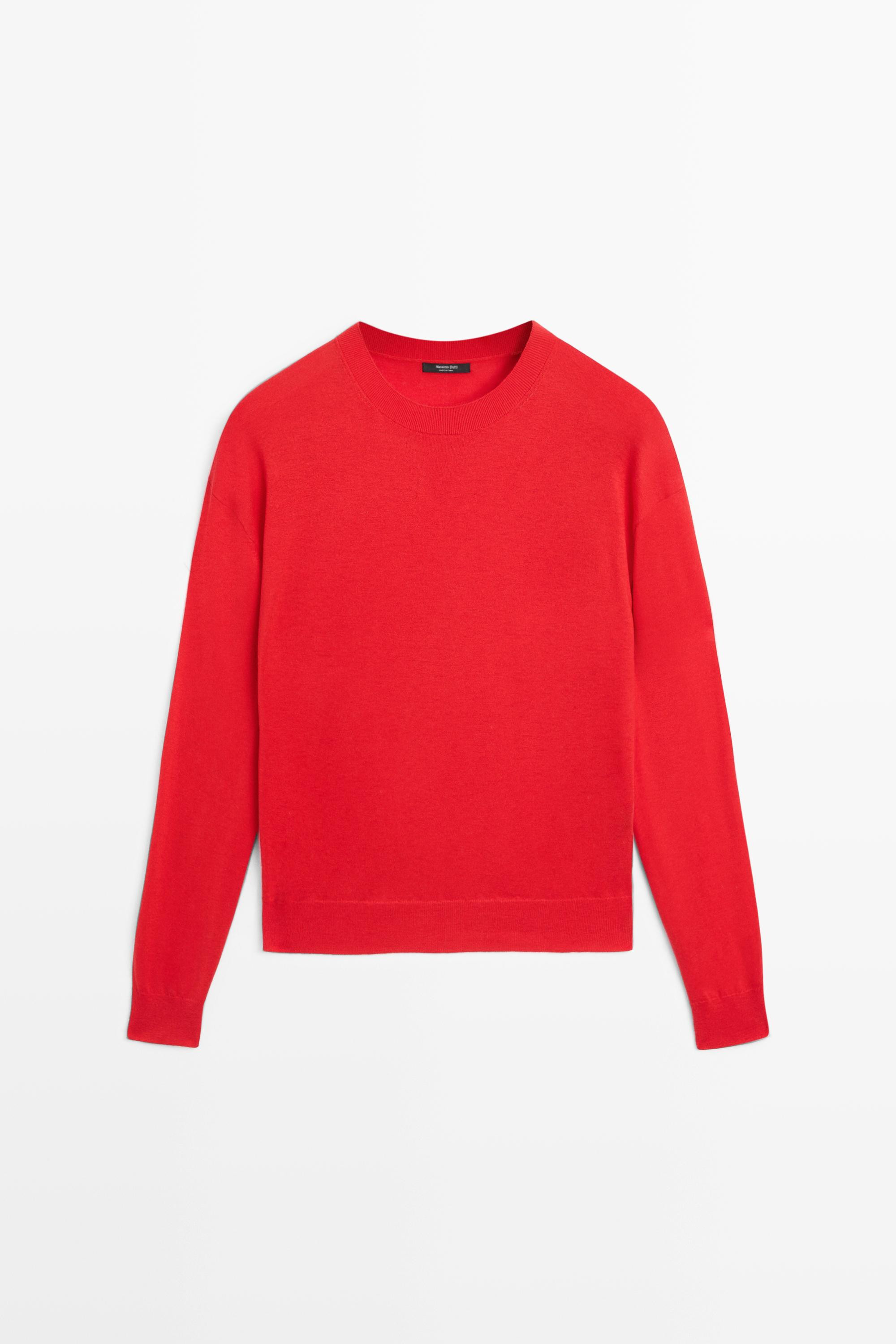 Feiner Strickpullover mit Rundausschnitt | Massimo Dutti DE