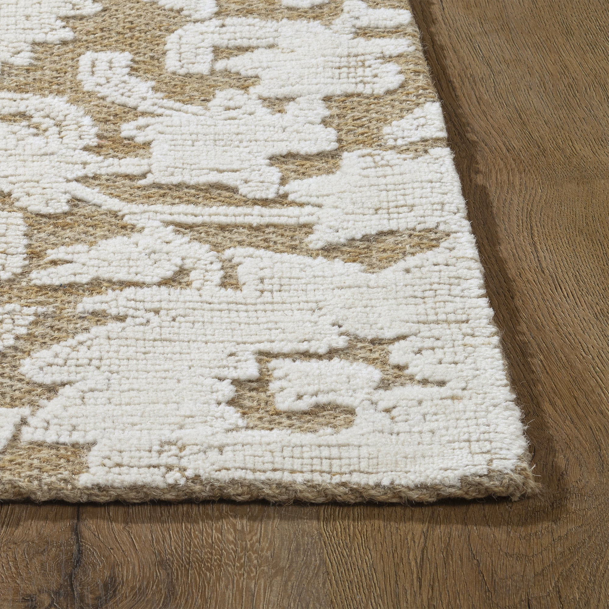 My Texas House Natural Wool Floral Indoor Area Rug, 24" x 36" | Walmart (US)