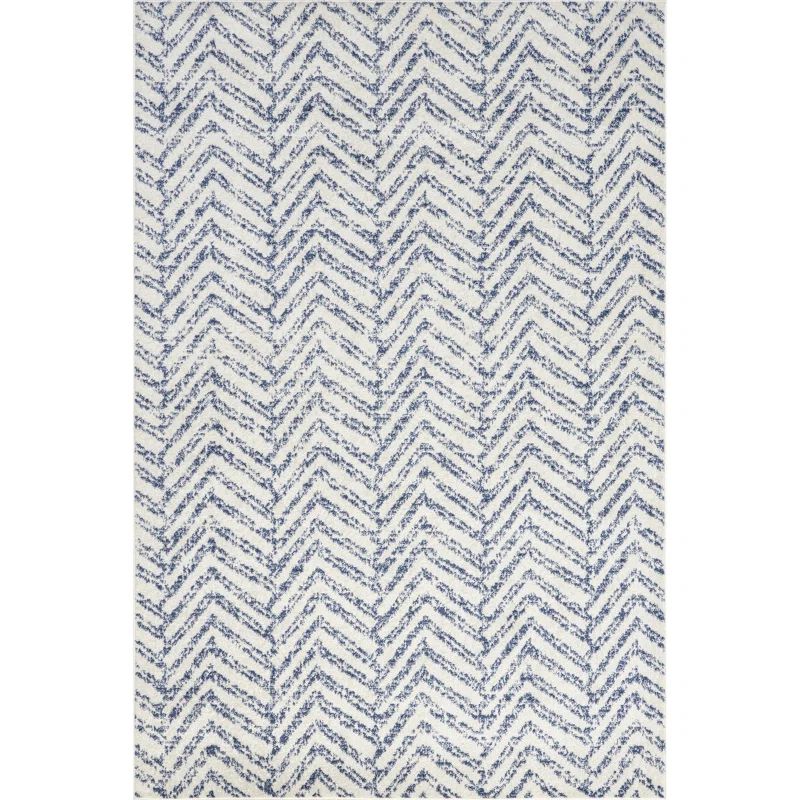 Lorelai Transitional Geometric Area Rug in Blue | Wayfair North America