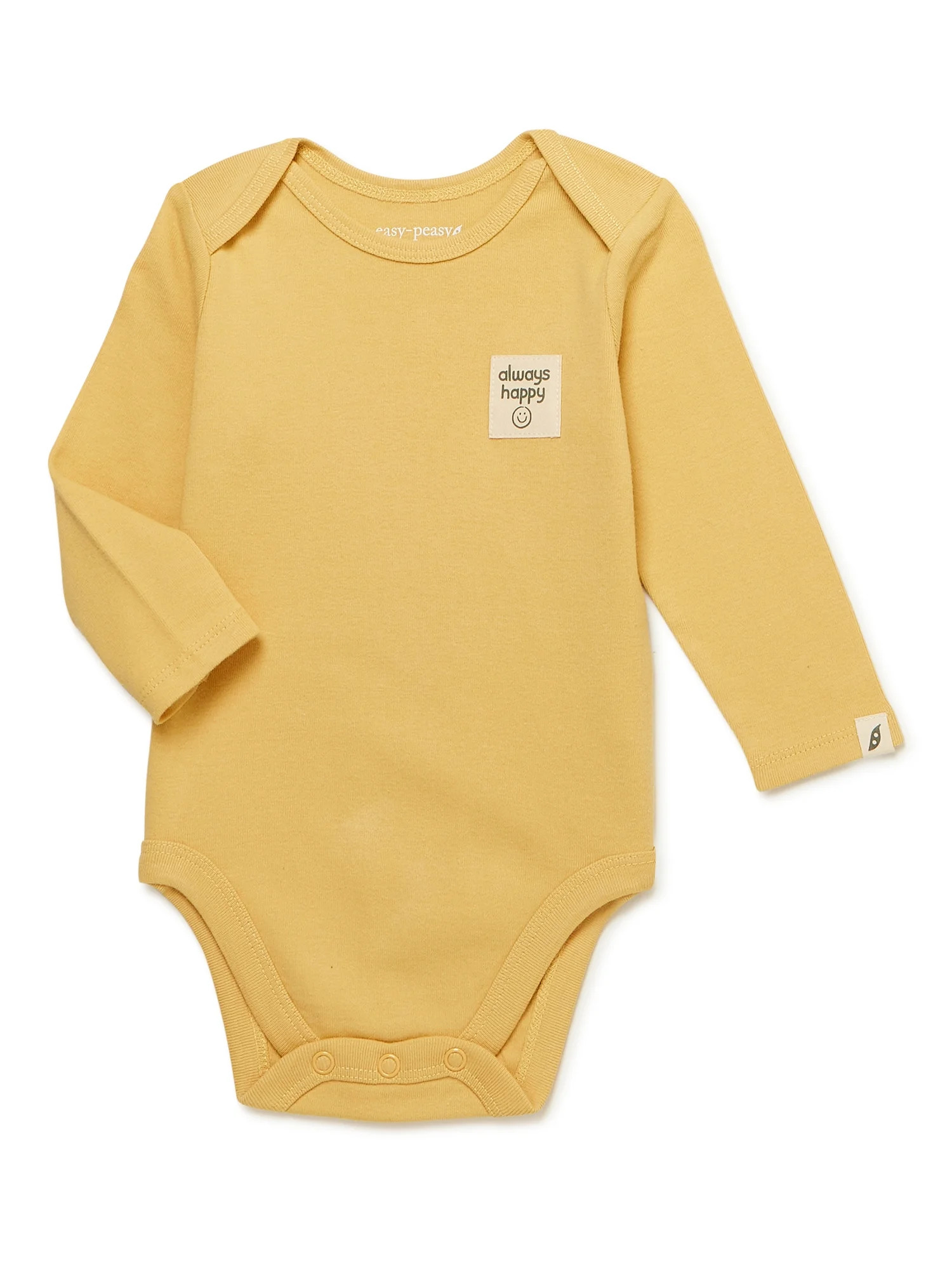 easy-peasy Baby Solid Bodysuit with Long Sleeves, Sizes 0/3-24 Months | Walmart (US)