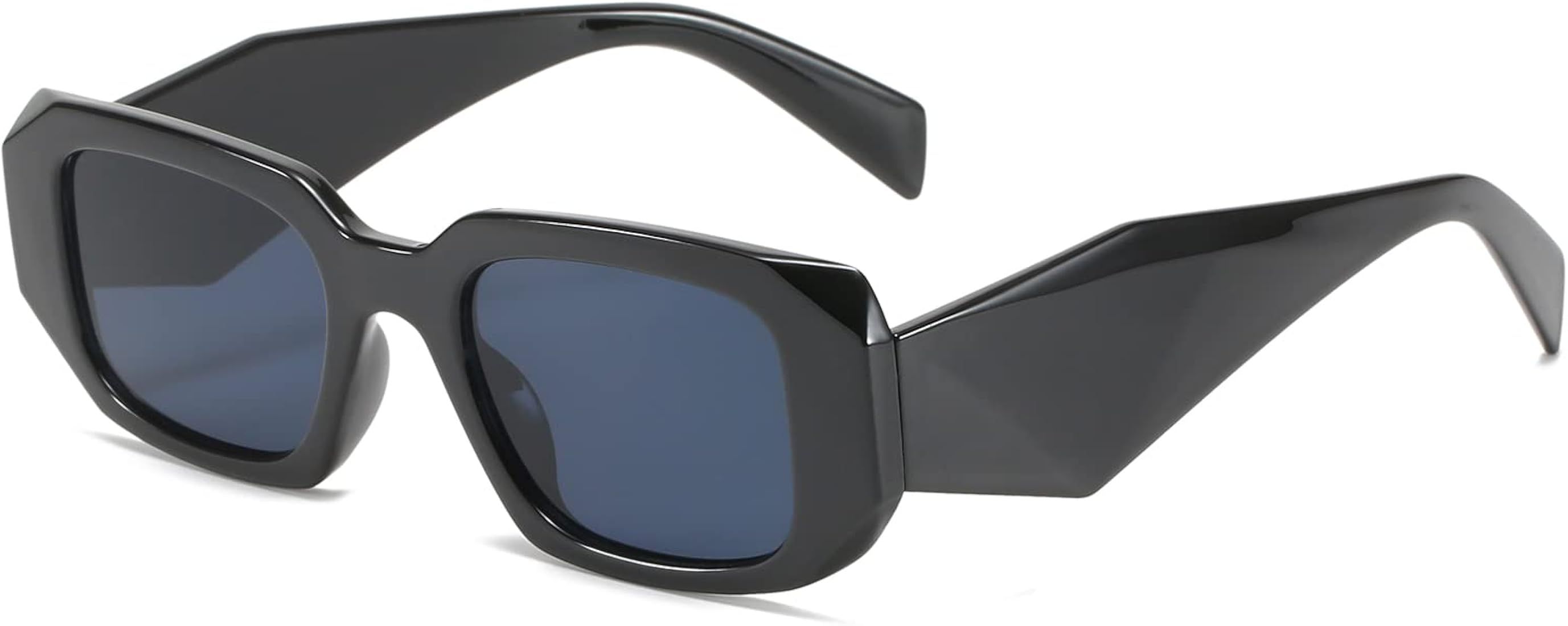 Yimosro Trendy Rectangle Sunglasses for Women Men Retro Shades Womens Chunky Square Frame Eyewear Fa | Amazon (US)