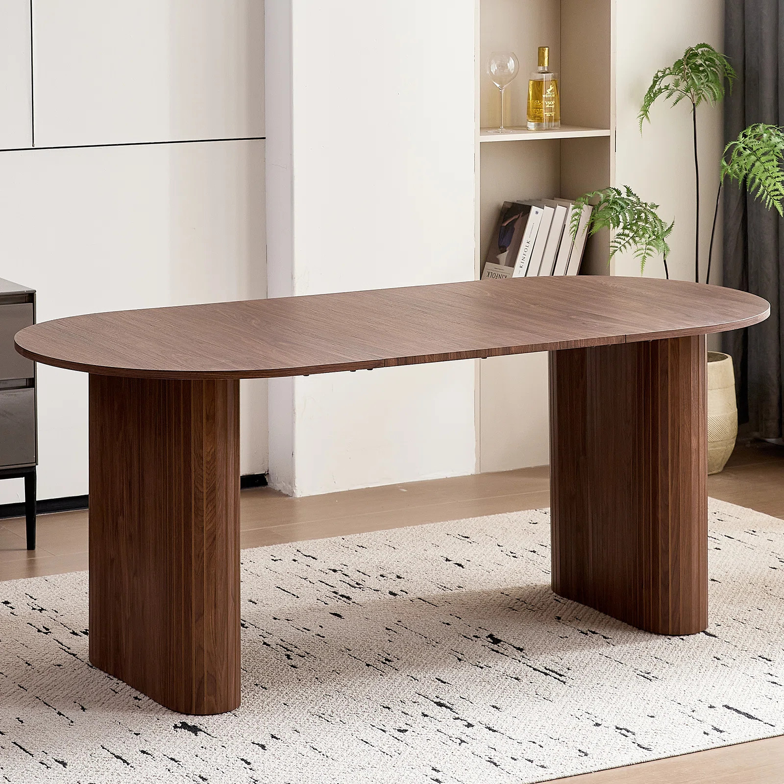 70.8" Oval Dining Table For 4, Modern Farmhouse Kitchen Table For 6, Rustic Large Dinner Table Fo... | Wayfair North America