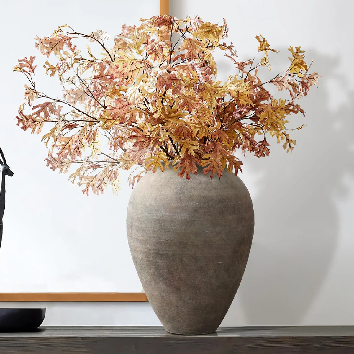 Rustic Ceramic Vase, Terracotta Pot Home Decor with Earthy Gray-Brown Finish, Multi Shape & Size ... | Wayfair North America