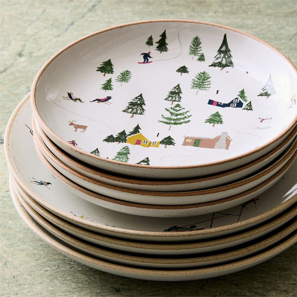 Holiday Skier Stoneware Dinnerware Collection | West Elm (US)