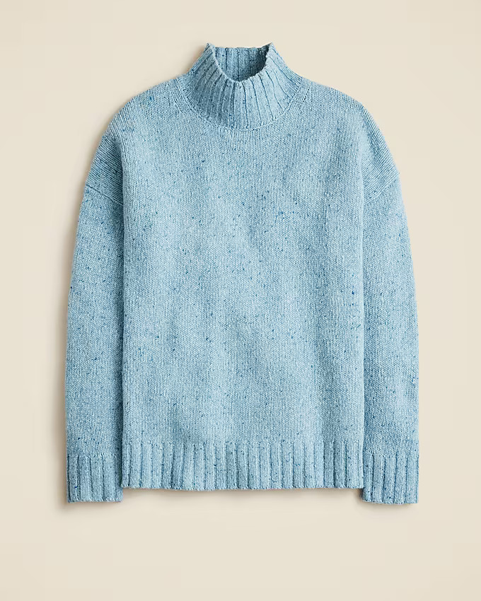 Relaxed turtleneck sweater in donegal wool blend | J. Crew US