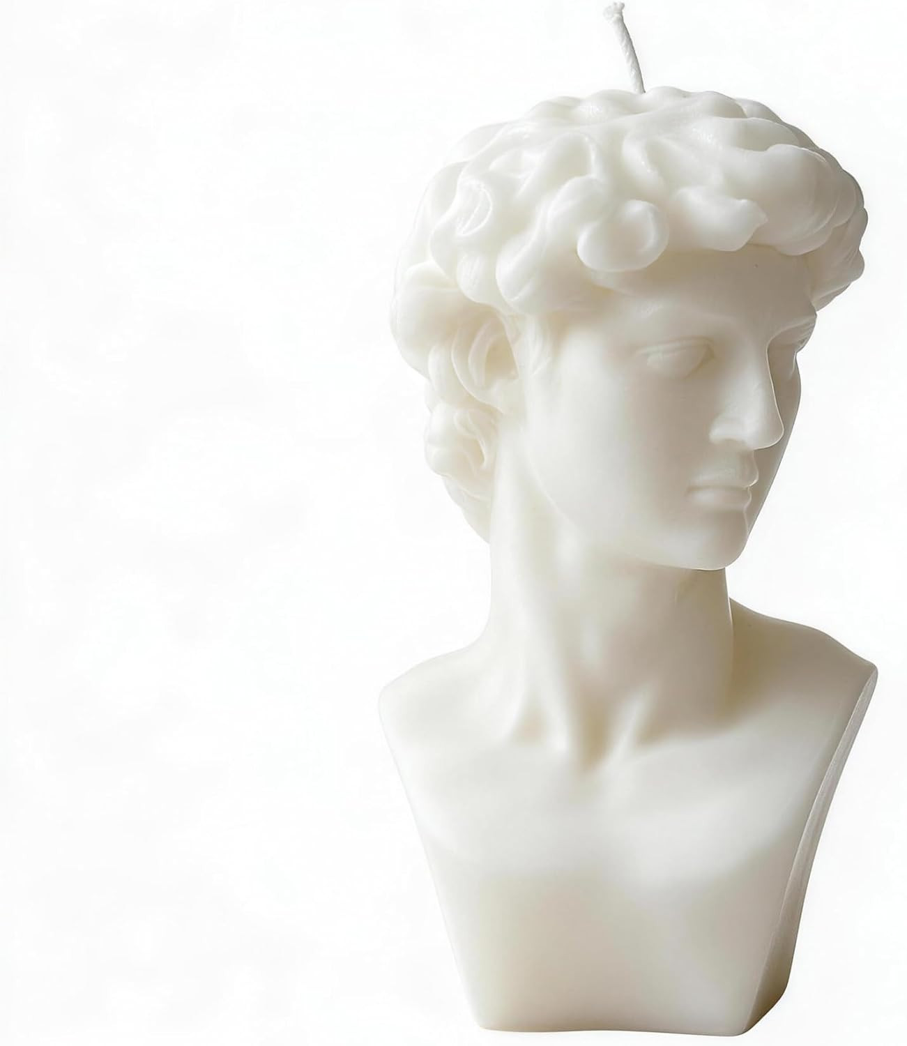 David Bust Statue Scented Candle,110G Aroma Soy Wax Greek Aesthetic Decorative Candle for Table Photo Prop Birthday Gift,Prefect for Meditation Stress Relief Mood Boosting Bath Yoga (White) | Amazon (US)