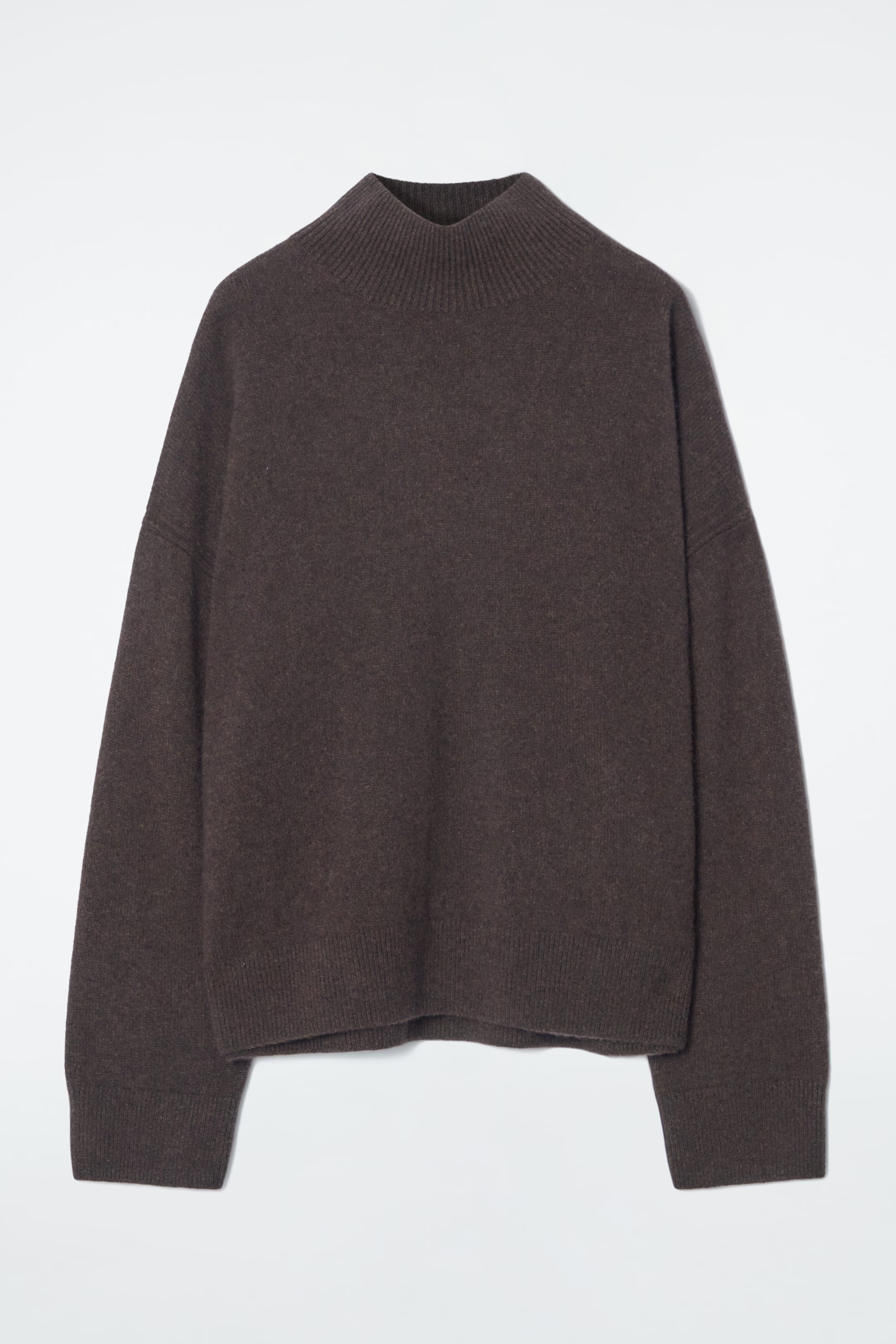 PURE CASHMERE TURTLENECK JUMPER - DARK BROWN | COS UK