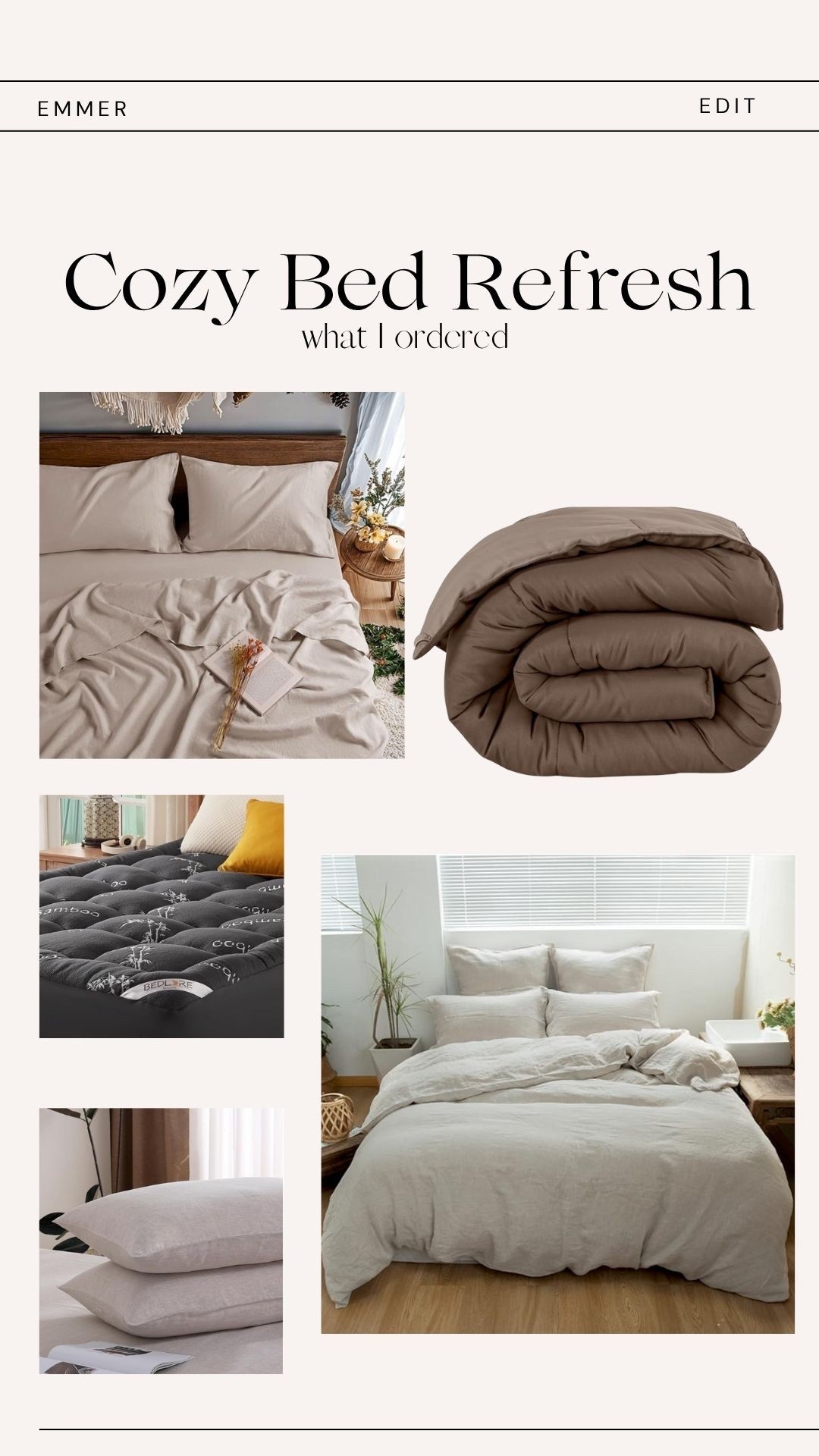 I finally decided it was time to upgrade the bedding. And let me tell you, it’s amazing! I don’t know why I’ve never ordered a duvet cover, or linen! The mattress topper is so dang comfy, too! 

#LTKHoliday #LTKGiftGuide #LTKHome