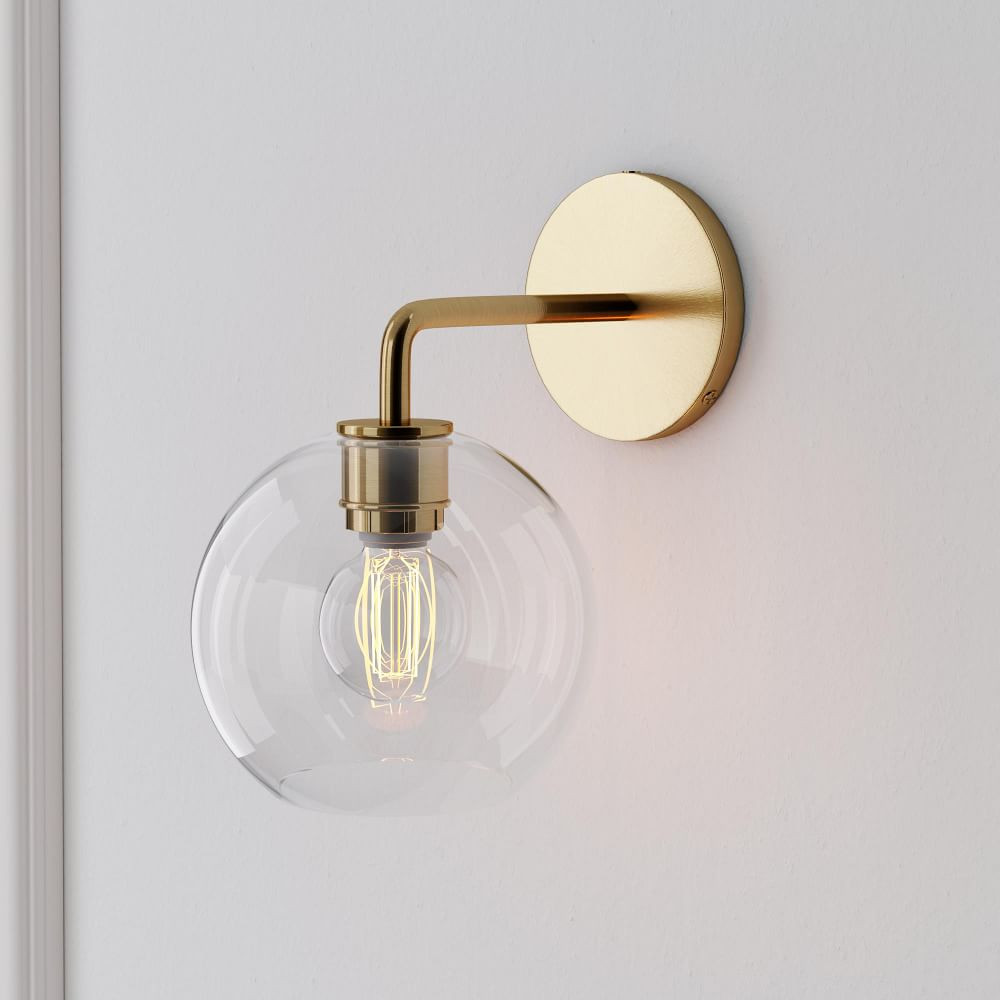 Sculptural Glass Globe Sconce (8"&ndash;10.5") | West Elm (US)