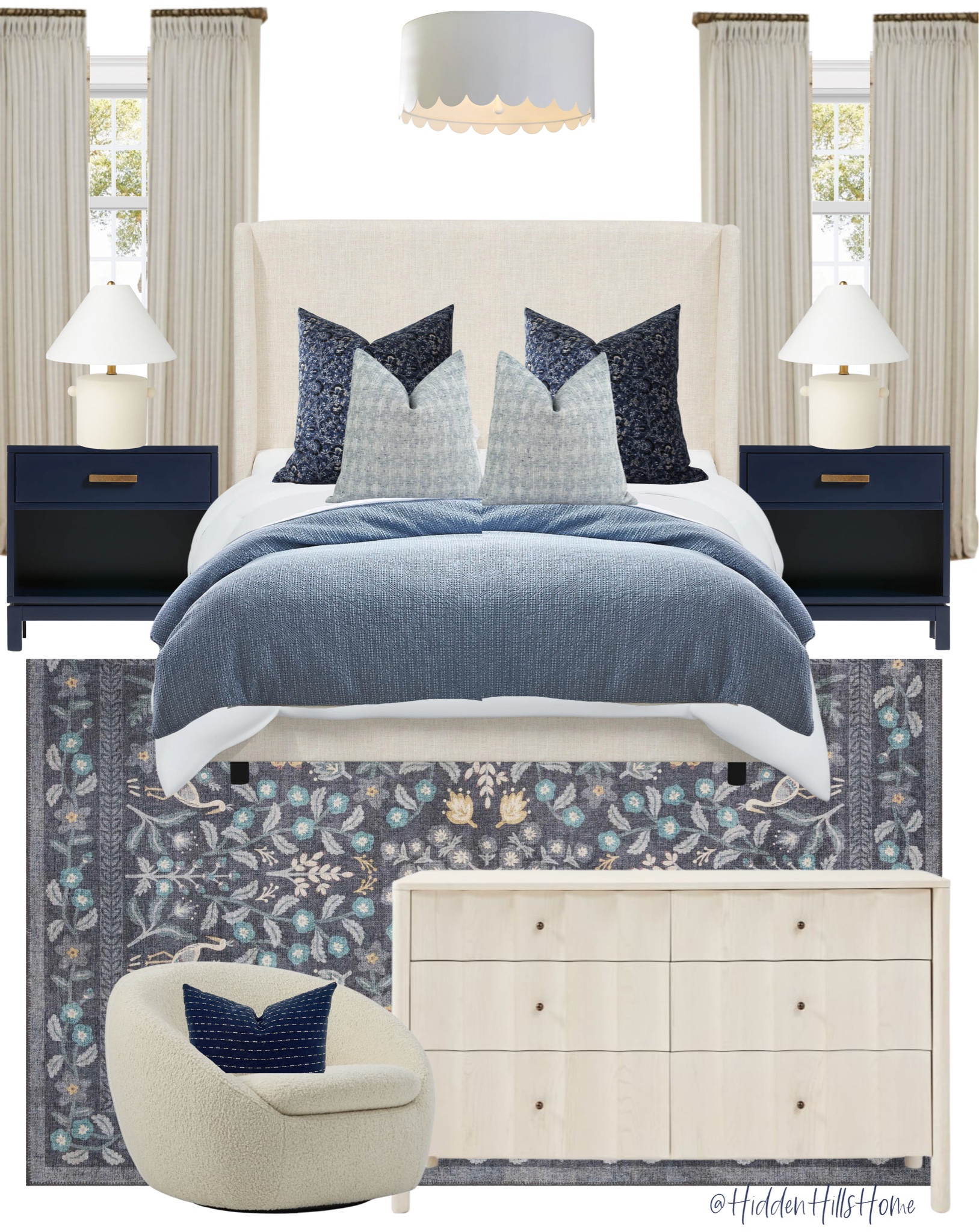 Girls bedroom decor, blue and cream girls room decor mood board, teen girls bedroom ideas #girlsbedroom

#LTKhome #LTKsalealert #LTKkids