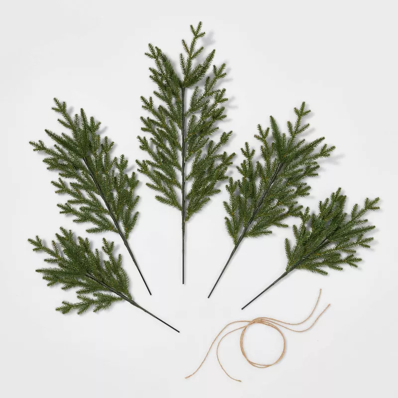 5ct Assorted Size Artificial Spruce Top Bundle Stem Christmas Decor - Wondershop™ | Target