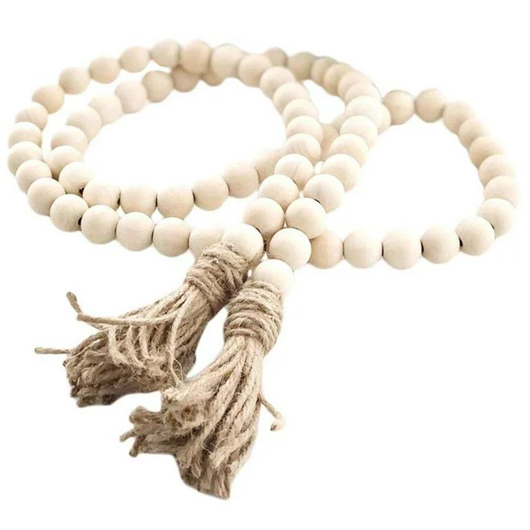 Wooden Beads with Tassels Wood String Beads Decorative Beads Rustic Home Decor | Walmart (US)