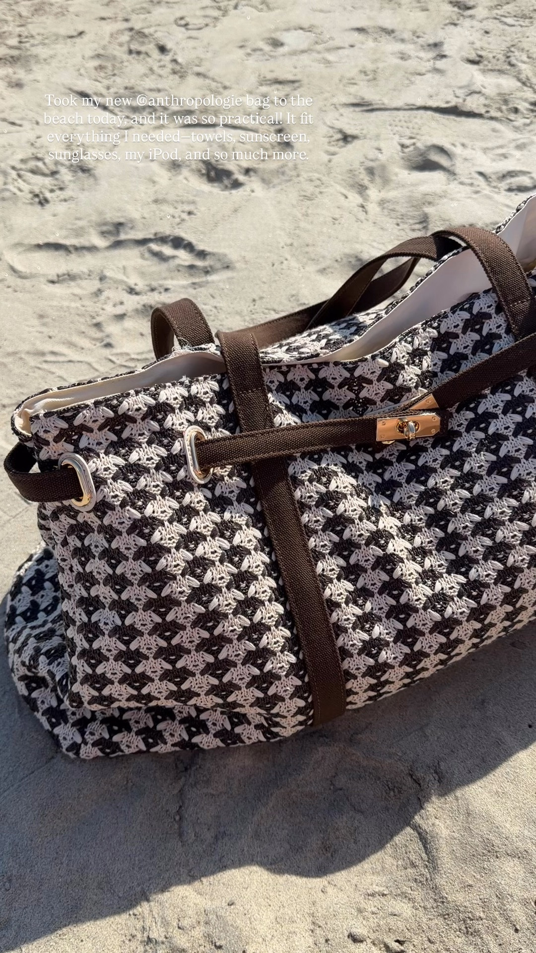 Anthropologie large tote made of crochet and canvas. It is huge,! 
@Anthropologie 
.

Dimensions
13"H, 23"W, 6.5"D
.
Anthropologie finds.
.

#LTKvlog #LTKU #LTKOver40