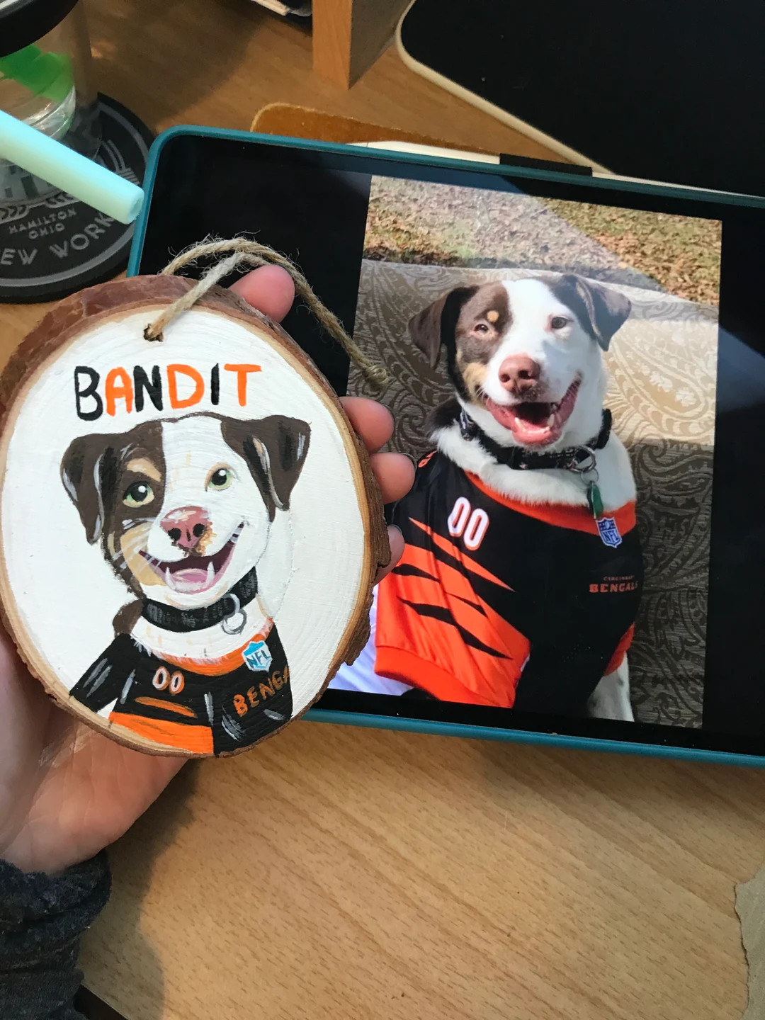 Single Pet Portrait Christmas Ornament - Etsy | Etsy (US)