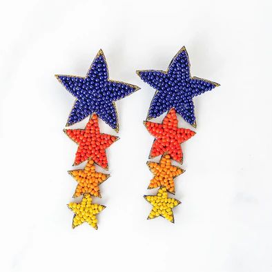 For the H | Astros-Inspired Shooting Star Earrings | Golden Thread