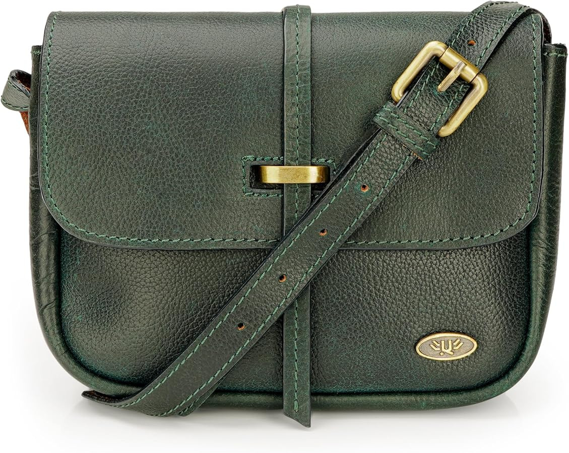 Genuine Leather Crossbody Bags for Women, Premium Handmade Leather Purses - Shoulder Handbags, Ad... | Amazon (US)