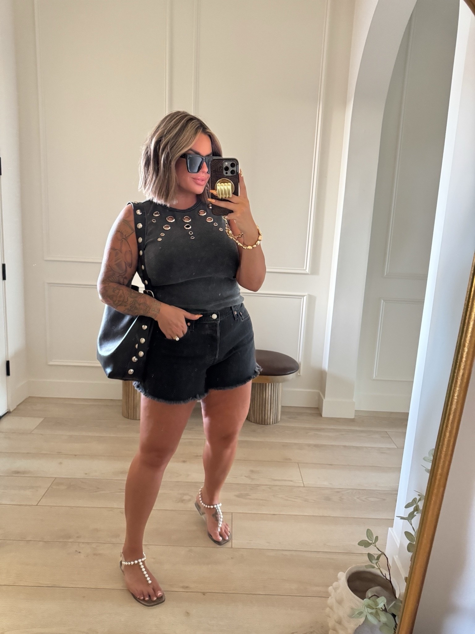 Tank L 
Shorts size up 2 sizes for relaxed fit I’m usually a 31 I did a 33 and they are perfection.

Follow my shop @shaynaslife on the @shop.LTK app to shop this post and get my exclusive app-only content!

#liketkit 
@shop.ltk
https://liketk.it/6lrjV