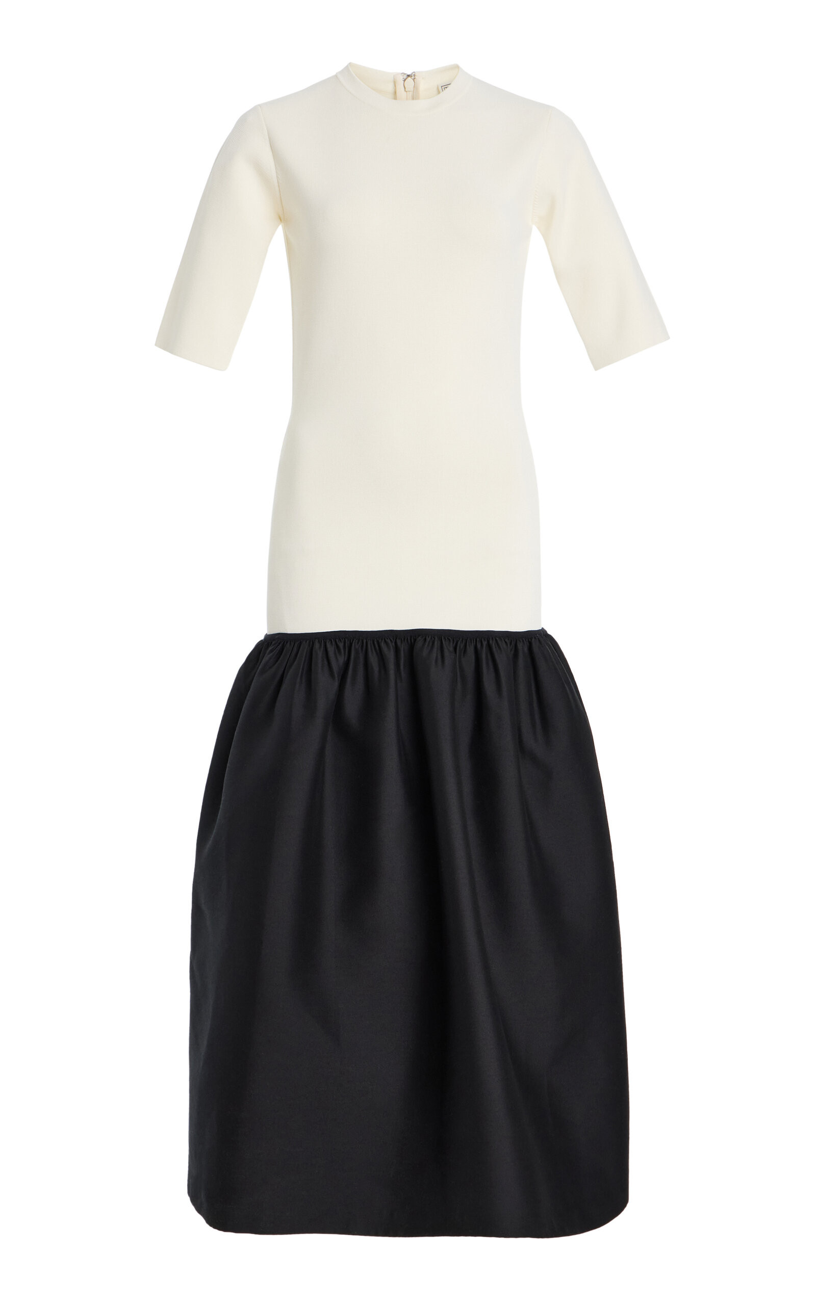 Toteme Twinflower Silk-Wool Midi Tee Dress - Moda Operandi | Moda Operandi (Global)