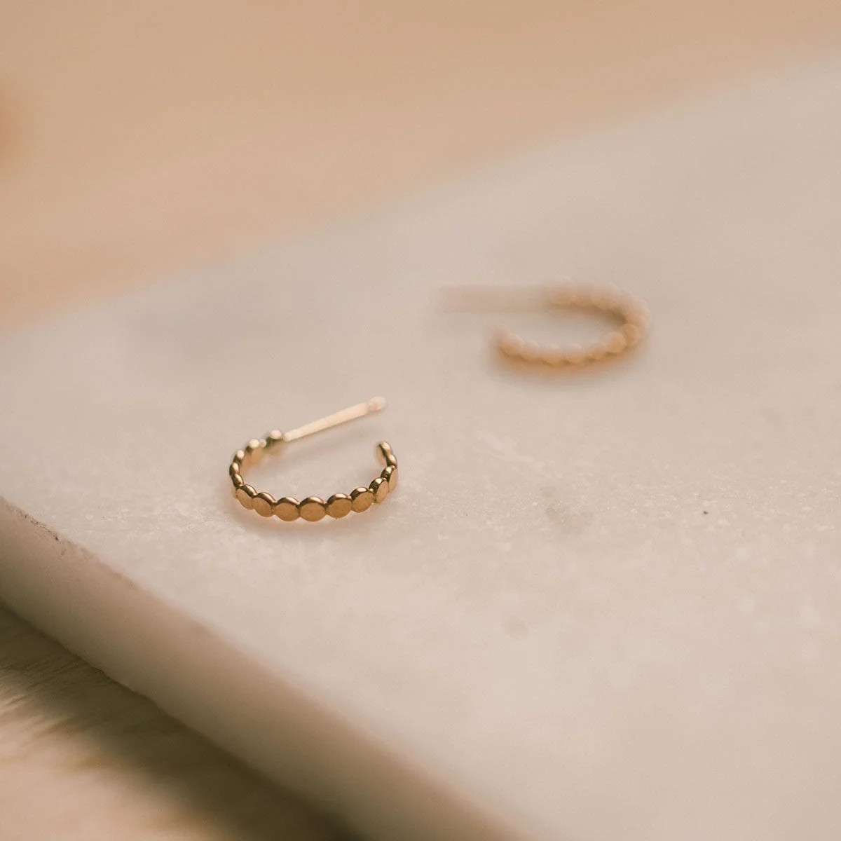 Made By Mary Poppy Hoop Earrings | Delicate, Perfect Everyday Staple | Made by Mary (US)