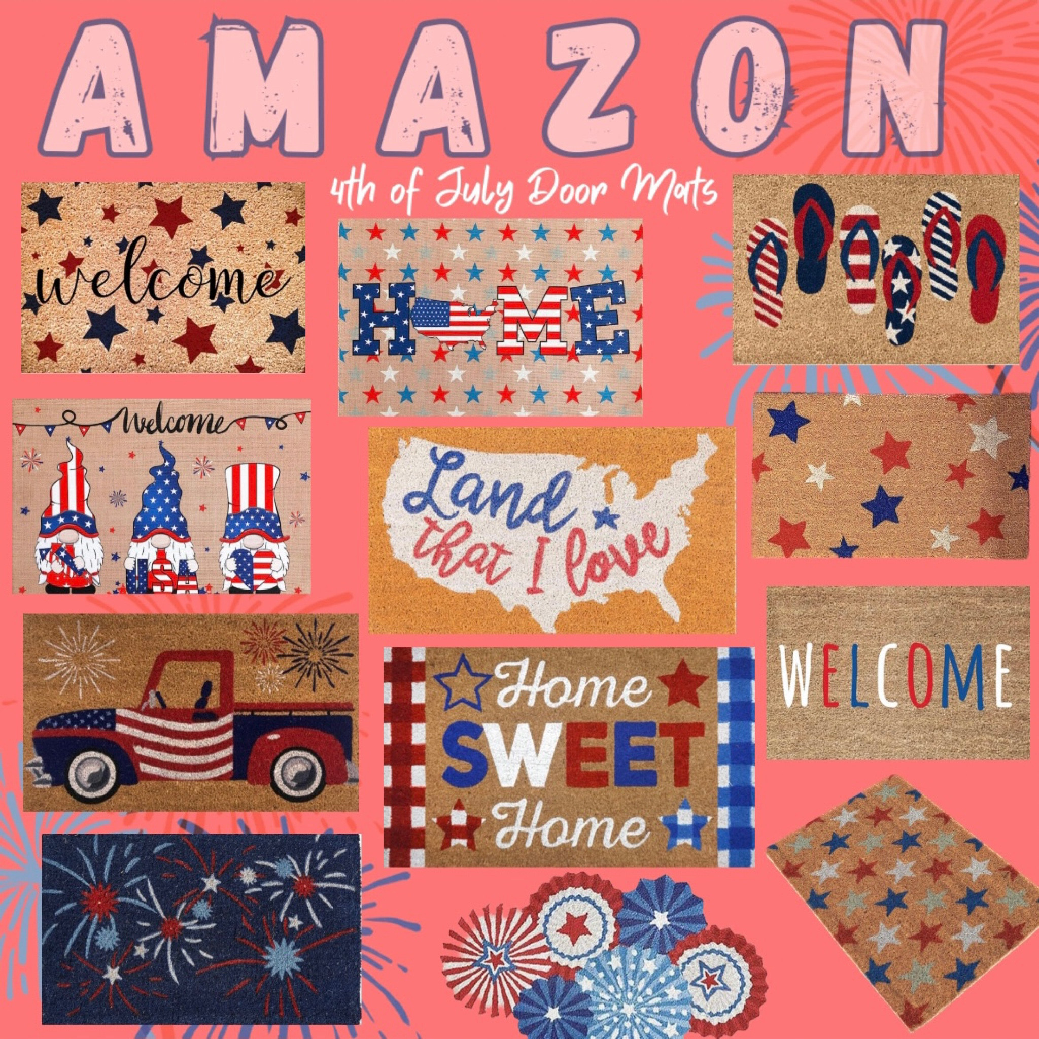 Buy: Road Trip Doormat Fourth of July Art Patriotic