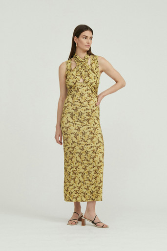 Wisteria Wrap Neck Tank Dress | Wisteria | The DOM (Australia & New Zealand)