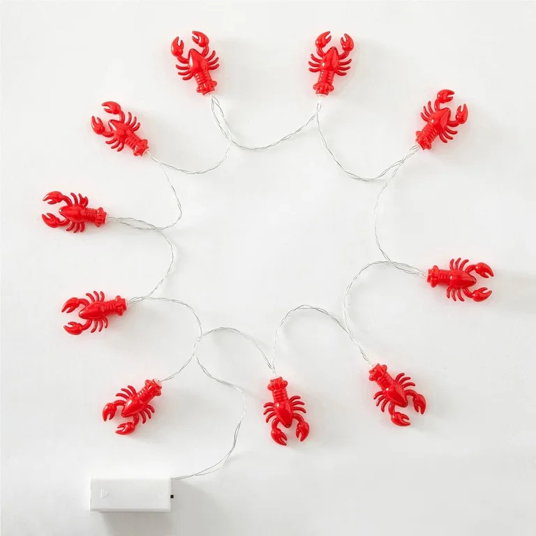 Urban Shop Indoor 5.5' Battery Operated Lobster Figural LED String Lights | Walmart (US)