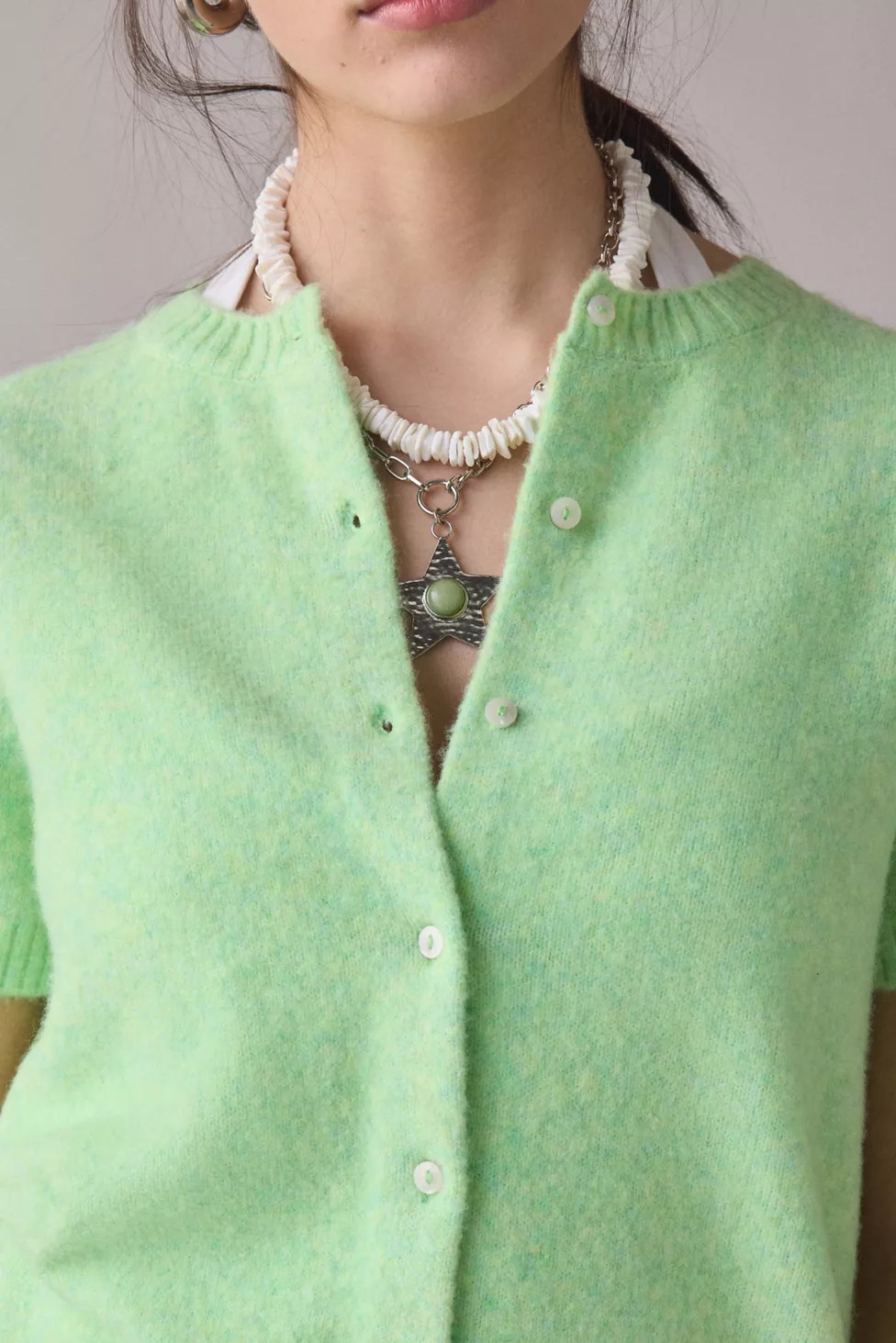 Kimchi Blue Rachel Short Sleeve Cardigan | Urban Outfitters (US and RoW)