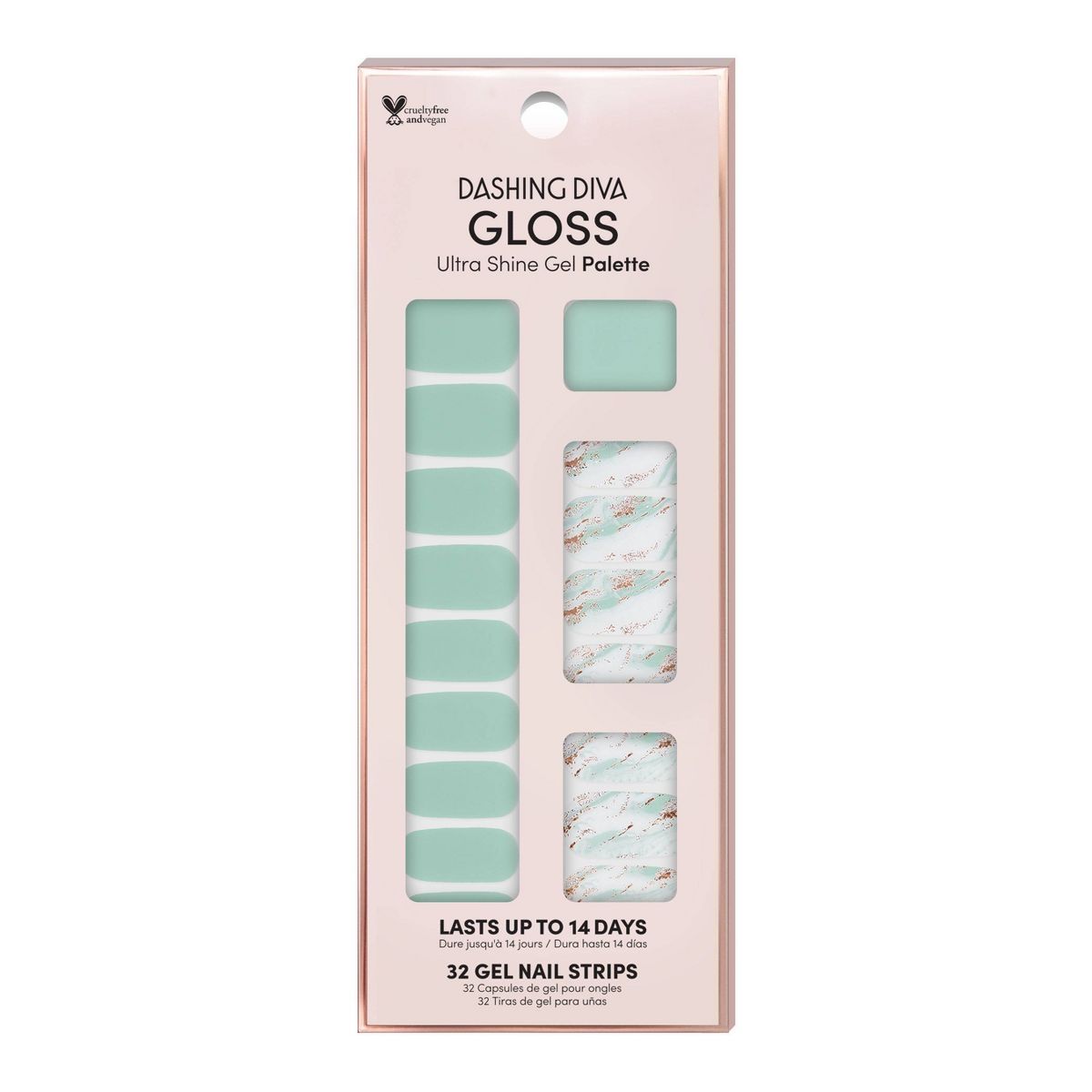 Dashing Diva Gloss Ultra Shine Gel Nail Art Palette - Tea Leaves - 32ct | Target